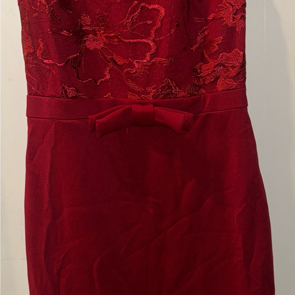 Elegant Red Lace Dress